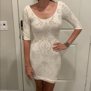 BEBE White Mini Dress